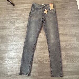 Levis 311 Shaping Skinny Jeans Womens 27x30 Grey Stellar Stretch Mid Rise NWT